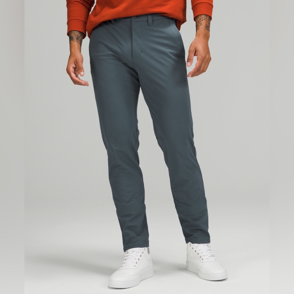 Lululemon Commission Slim-Fit Pant 34W 32L Warpstreme (Iron Blue)